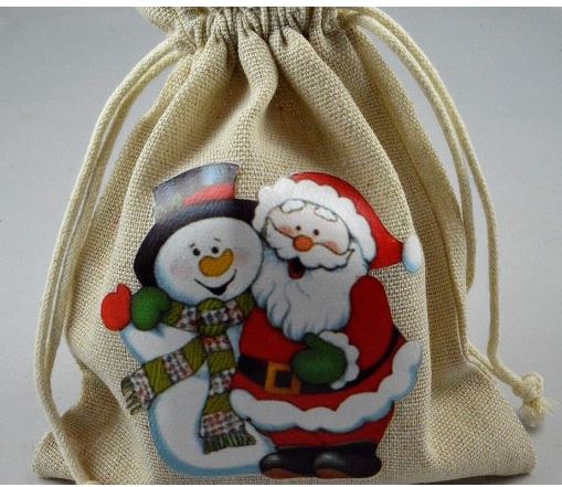 SANTASNOWMAN2412 - 13cm x 18cm Christmas Santa & Snowman Gift Bags (3 Bags)